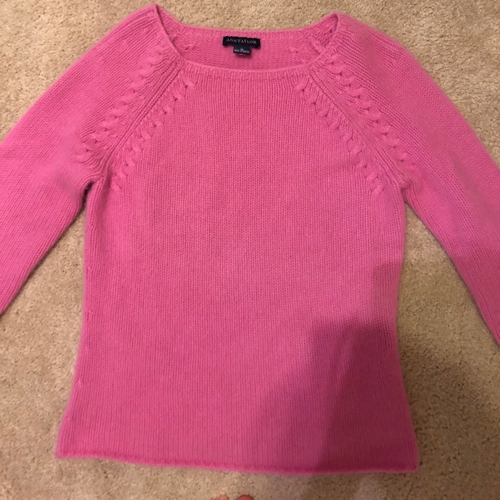 Pink Ann Taylor Cashmere sweater